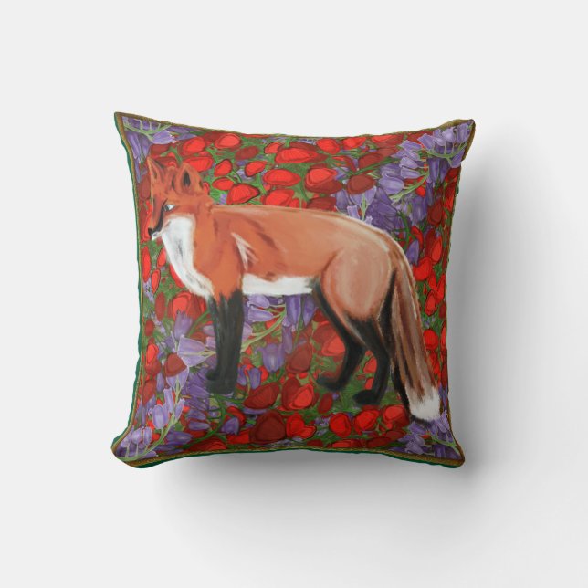 Coussin William Morris a inspiré Fox (Recto)