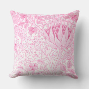 Coussin William Morris Artichoke rose pâle