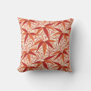 Coussin William Morris Bamboo Print, Mandarin Orange