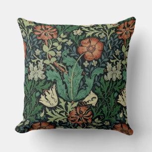 Coussin William Morris Compton Floral Art Nouveau Motif