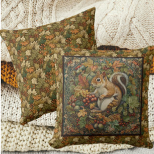 Coussin William Morris Feuilles Et Baies D'automne De Tami