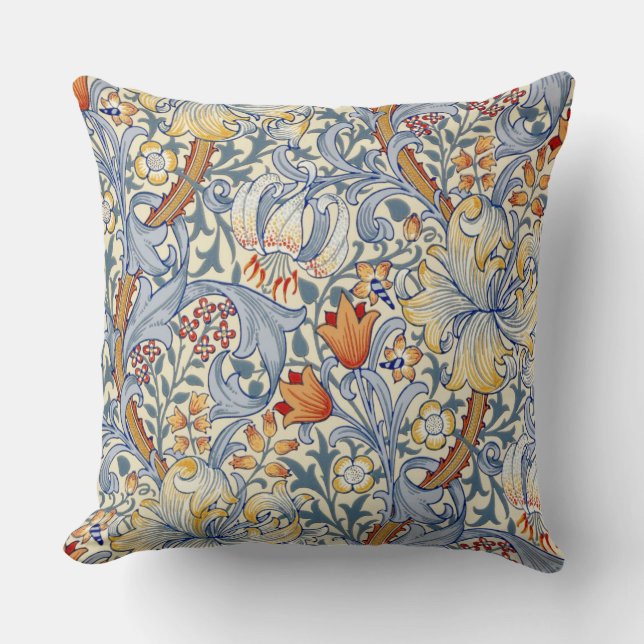 Coussin William Morris Gold Lily Victorian Wallpaper (Recto)