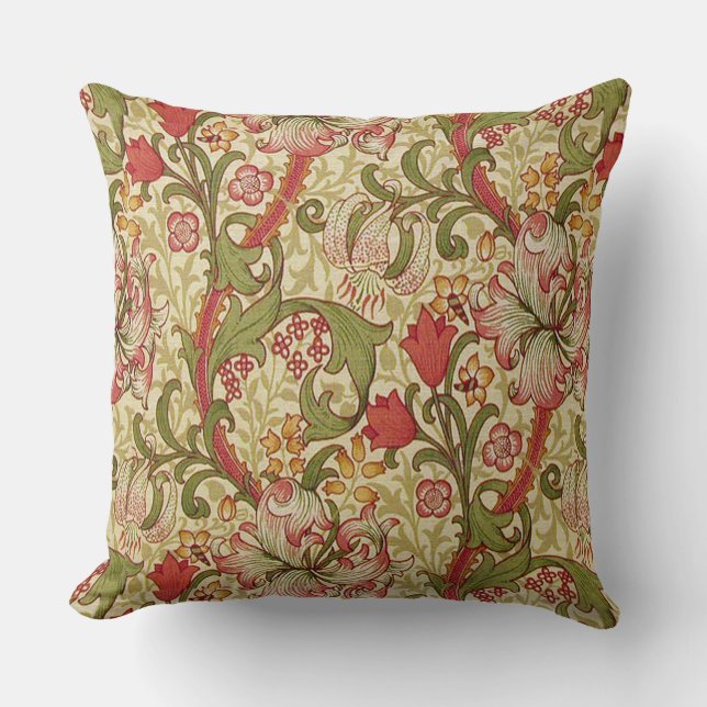 Coussin William Morris Golden Lily modèle floral (Recto)