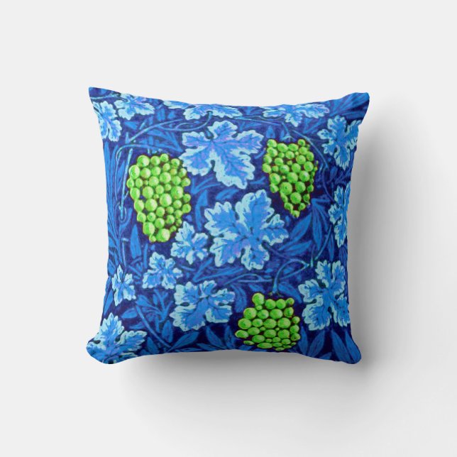 Coussin William Morris Grapevine, Cobalt Blue (Recto)