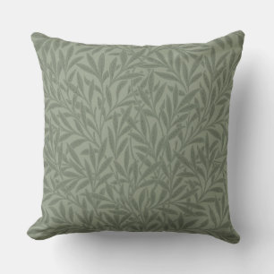 Coussin William Morris Motif Saule Antique Vert Sauge