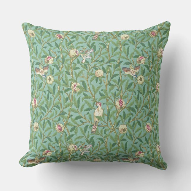 Coussin William Morris "Oiseau & Grenade" 3. (Recto)