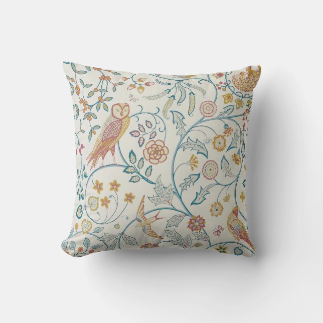 Coussin William Morris - Owl et Berries (Recto)