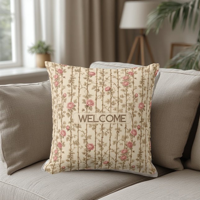Coussin William Morris Rose Climbing Trellis Decorative  (William Morris Rose Climbing Trellis Decorative Throw Pillow)