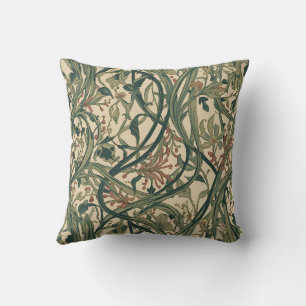 Coussin William Morris Seaweed Art nouveau floral vintage