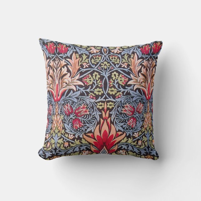 Coussin William Morris Snakeshead Floral Art Nouveau (Recto)