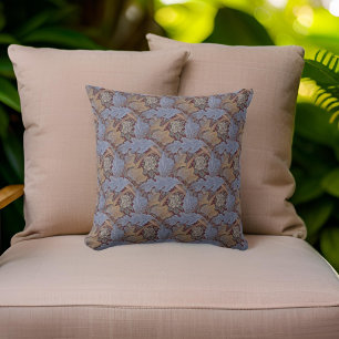 Coussin William * Morris St James Blue Peach Brown