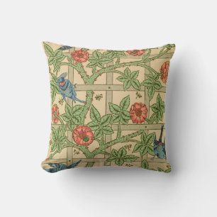 Coussin William Morris Trellis Design classique de papier 