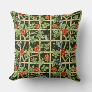 Coussin William Morris Trellis Motif en vert