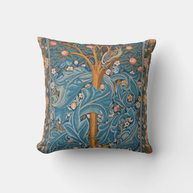 Coussin William Morris Woodpecker Restored (Recto)