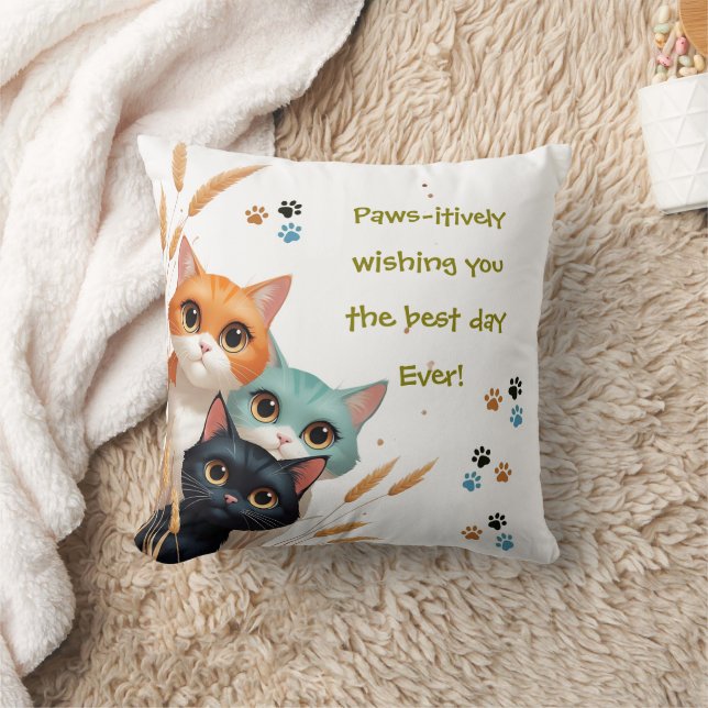 Coussin Wishing You The Best Day Ever Positivity (Couverture)