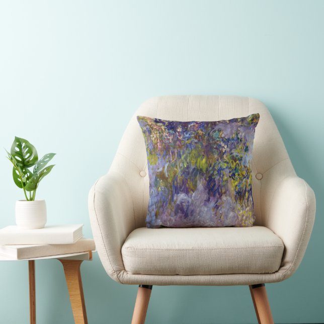 Coussin Wisteria (moitié gauche) par Claude Monet (Chaise)