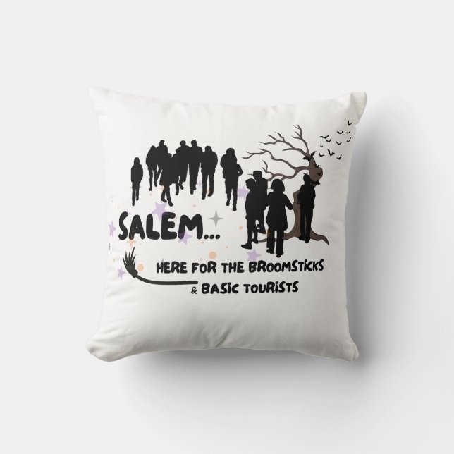 Coussin Witch Broom Visit Salem Basic Tourist (Recto)