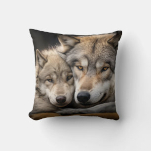 Coussin Wolf Animal sauvage Beauté Liberté Art sauvage