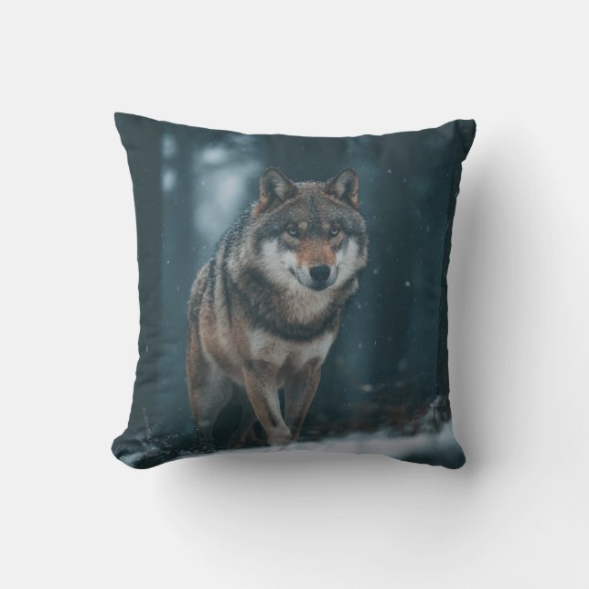 Coussin Wolf in Winter (Recto)