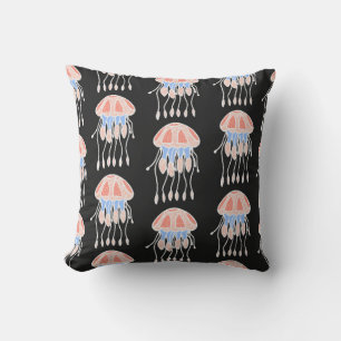 Coussin Wonderful vintage seamless pattern of jellyfish b