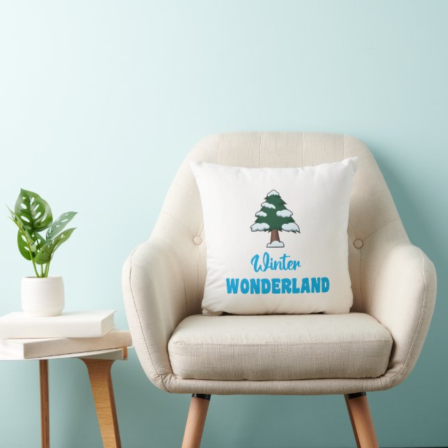 Coussin "Wonderland Hiver" Avec Hiver Tree (Chaise)