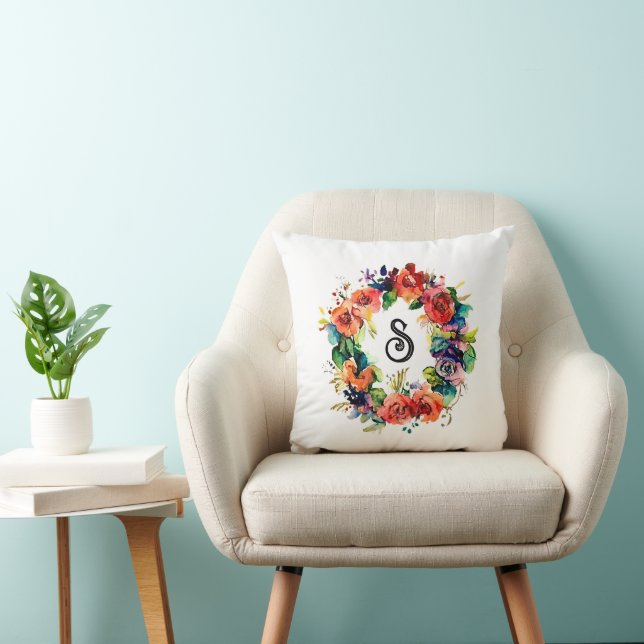Coussin Wreath aquarelle (Chaise)