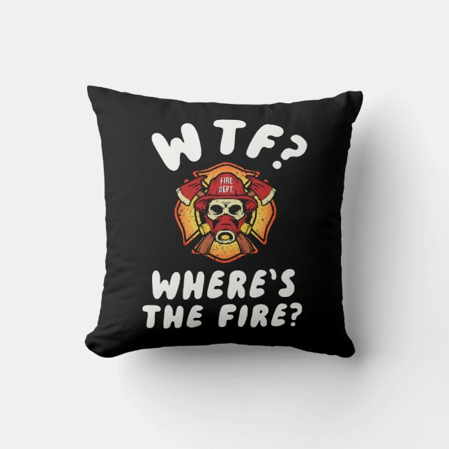 Coussin WTF Où est le pompier ? (Recto)