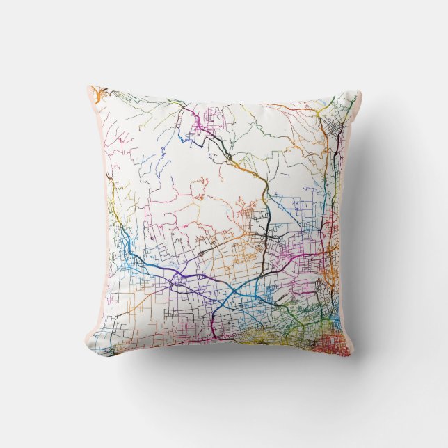 Coussin Xianyang China City Map (Recto)