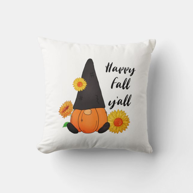 Coussin Xmas moderne Thanksgiving Automne Citrouille Gnome (Recto)