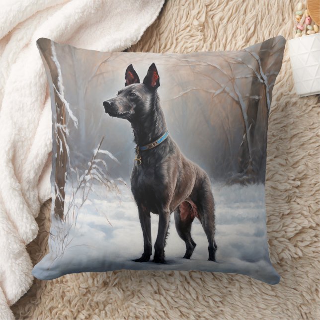 Coussin Xoloitzcuintli Laisser neiger Noël (Couverture)