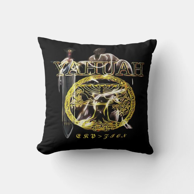 Coussin Yahuah-Nom au-dessus de tous les noms 03 Royal (Recto)