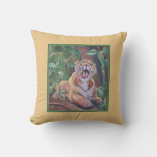 Coussin Yawning Tiger