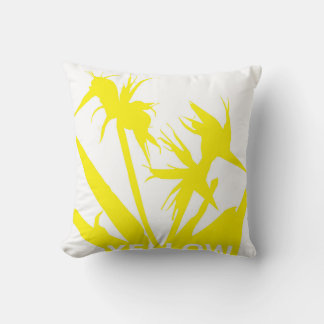 Coussin YELLOW - Cojín con Flor del paraíso en amarillo