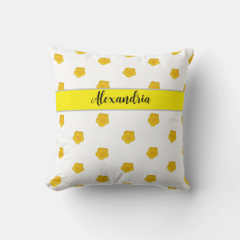 Coussin Yellow Wildflower Throw Pillow Personalized