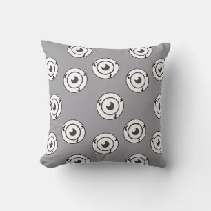 Coussin Yeux effrayants Halloween gris