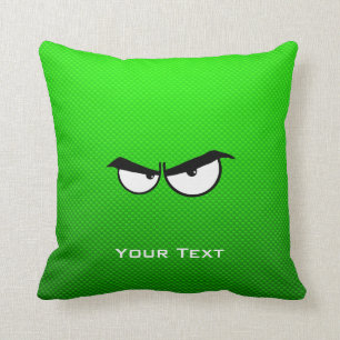 Coussin Yeux fâchés ; Vert