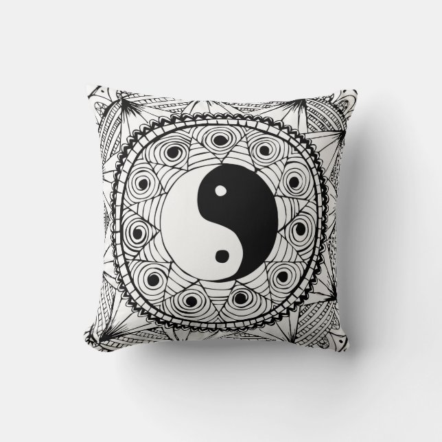 Coussin Yin et blanc de Yang (Recto)