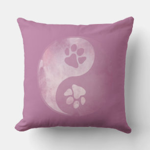 Coussin Yin Yang rose paw