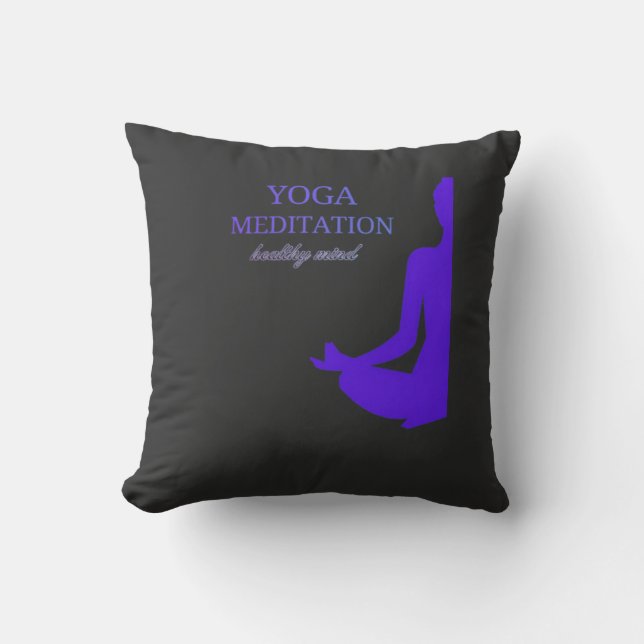 Coussin Yoga et méditation pour un esprit sain (Recto)