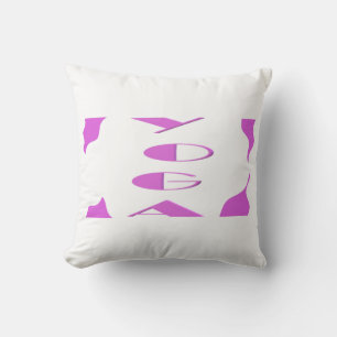 Coussin Yoga méditation détente pale violet blanc yoga
