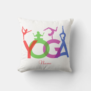 Coussin Yoga Poses Silhouettes Thunder_Cove