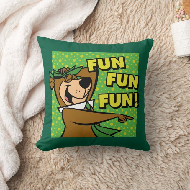 Coussin Yogi Bear Fun Amusant (Couverture)