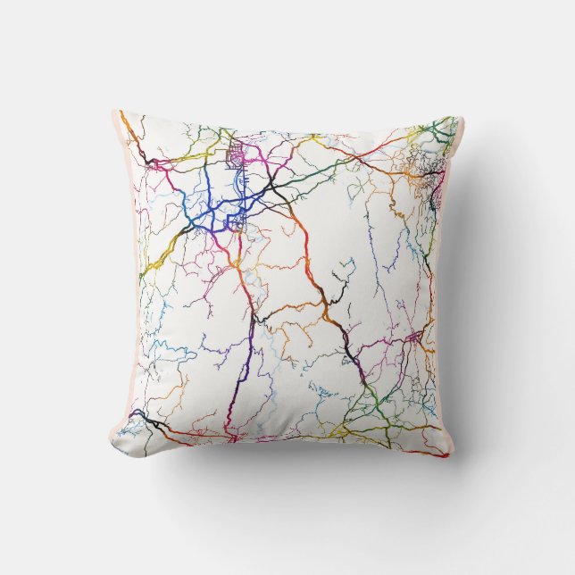 Coussin Yongzhou China City Map (Recto)