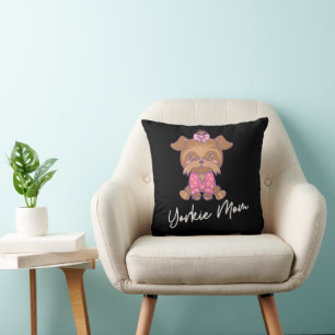 Coussin Yorkie Maman 2 16x16