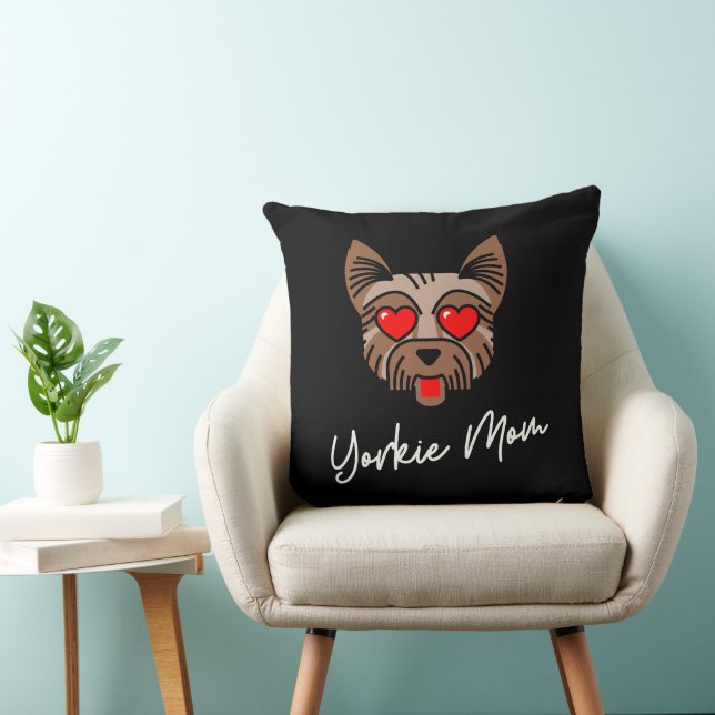 Coussin Yorkie Maman 3 20x20 Jeu d'oreiller (Chaise)