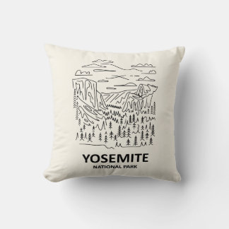 Coussin Yosemite National Park Line Art