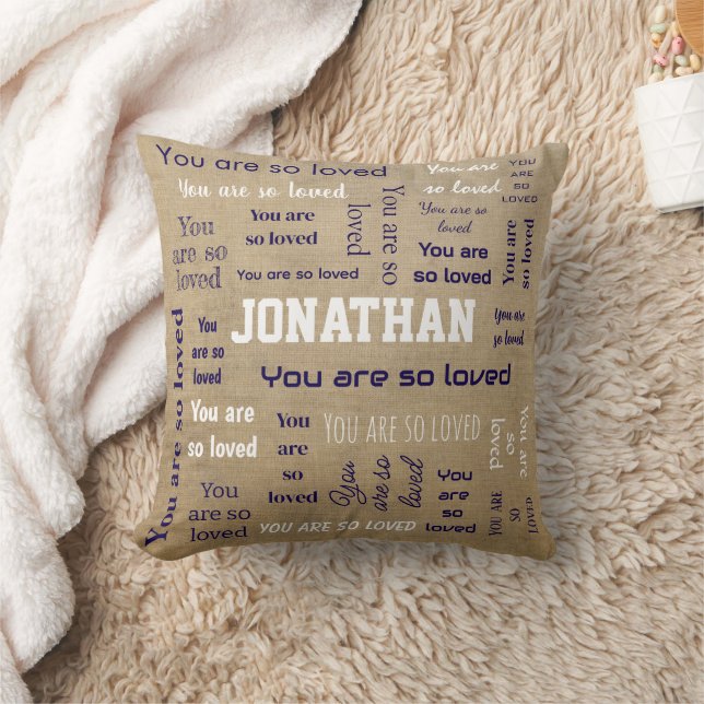 Coussin You Are So Loved Blanket Add Your Name  (Couverture)