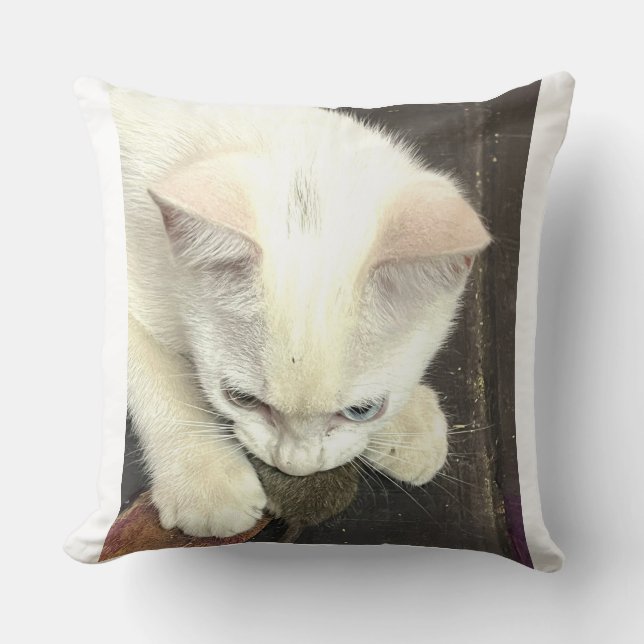 Coussin You Got Me!, Funny Anniversary Throw Pillow (Recto)
