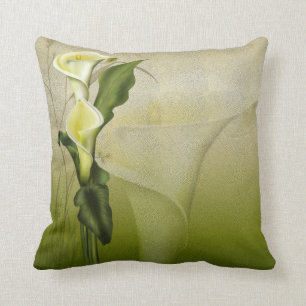 Coussin Zantedeschia blanc