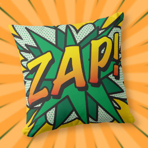 Coussin ZAP Fun Retro Comic Livre Pop Art